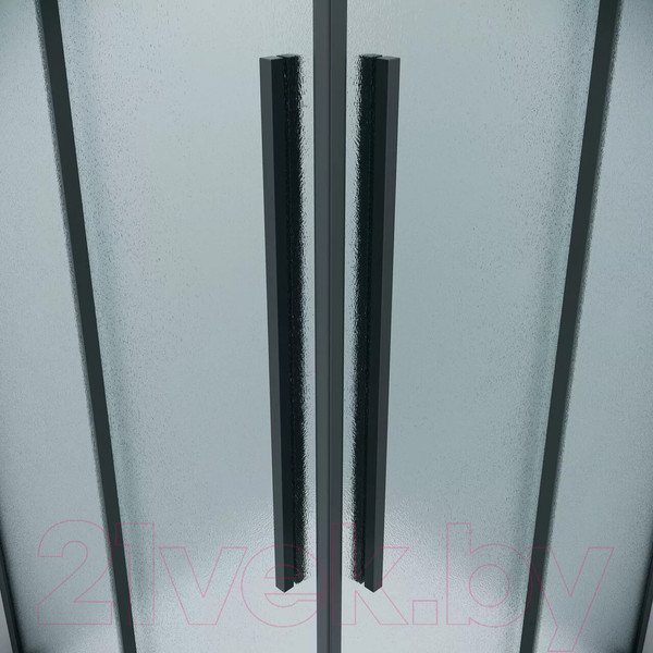 Изображение товара Душевой уголок Grossman Galaxy 100x100x195 / 300.K33.01.1010.21.02 (черный матовый/шиншилла стекло)