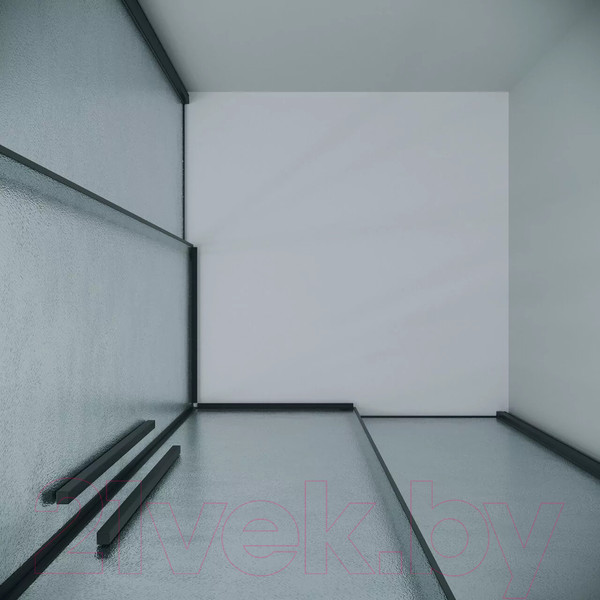 Изображение товара Душевой уголок Grossman Galaxy 100x100x195 / 300.K33.01.1010.21.02 (черный матовый/шиншилла стекло)
