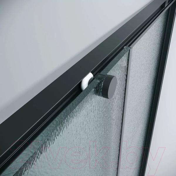 Изображение товара Душевой уголок Grossman Galaxy 100x100x195 / 300.K33.01.1010.21.02 (черный матовый/шиншилла стекло)