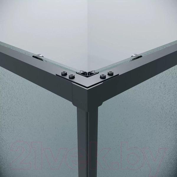 Изображение товара Душевой уголок Grossman Galaxy 100x100x195 / 300.K33.01.1010.21.02 (черный матовый/шиншилла стекло)