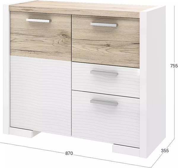 Изображение товара Тумба Stolline Венето / 266.02  (дуб санремо/белый)