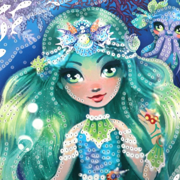 Изображение товара Набор алмазной вышивки MultiArt Цветочная фея / AM20X20-102681