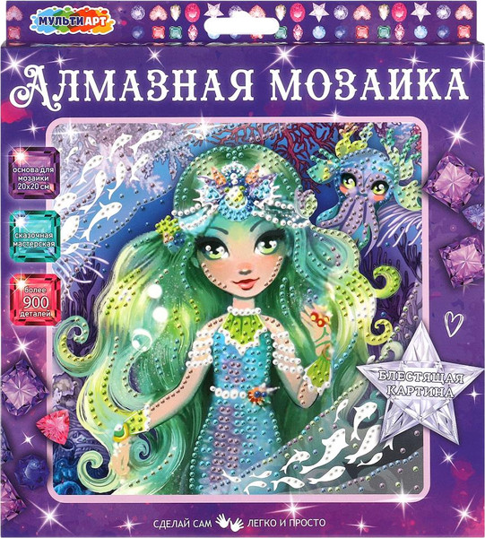 Изображение товара Набор алмазной вышивки MultiArt Цветочная фея / AM20X20-102681