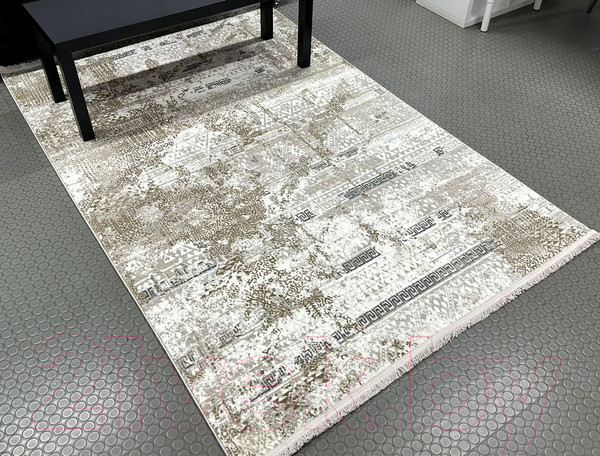 Изображение товара Коврик Radjab Carpet Валенсия Прямоугольник S031A / 10530RK (0.8x1.5, Cream/Vizon)