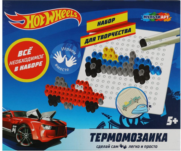 Изображение товара Развивающая игра MultiArt Термомозаика Хот Вилс /  IRONBEADS400-HW3 