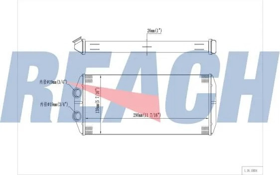 Изображение товара Радиатор отопителя REACH Cooling 1.18.15034