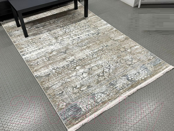 Изображение товара Коврик Radjab Carpet Валенсия Прямоугольник S028A / 10578RK (0.8x1.5, Cream/Vizon)