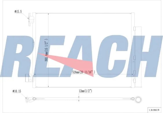 Изображение товара Радиатор кондиционера REACH Cooling 1.30.9848.PD