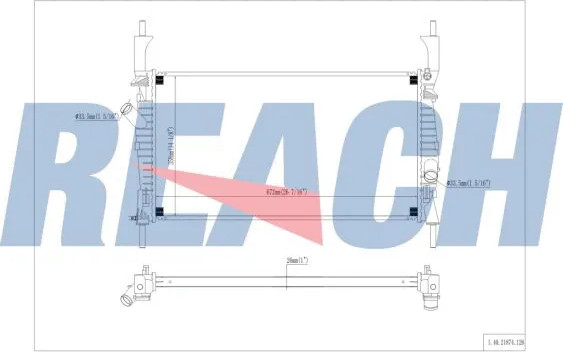 Изображение товара Радиатор системы охлаждения REACH Cooling 1.40.21874.126