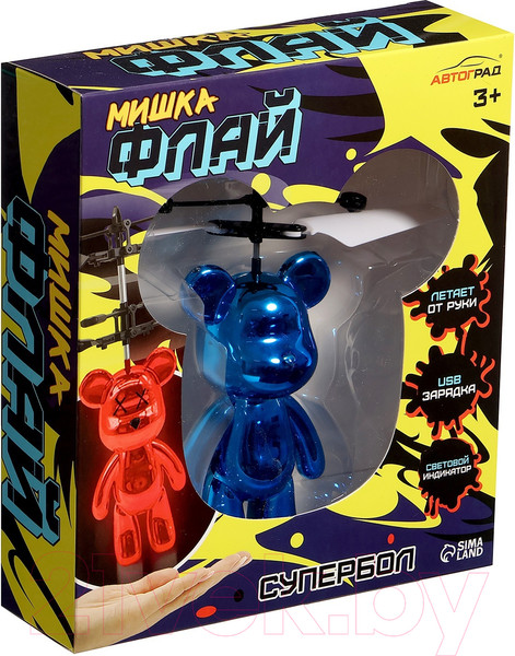 Изображение товара Интерактивная игрушка Автоград Супербол. Мишка Флай JYX2001 / 10106991 (синий)