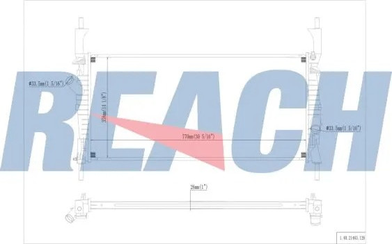 Изображение товара Радиатор системы охлаждения REACH Cooling 1.40.21463.126