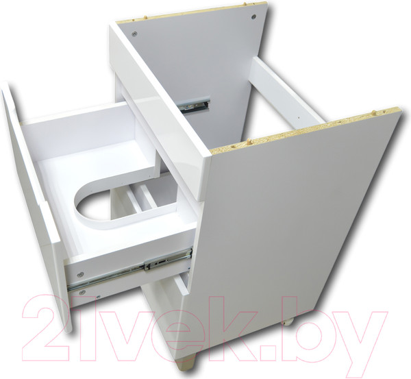 Изображение товара Тумба с умывальником Гамма Р23оФ8-У55 Софт-13055 (правый, бетон серый)