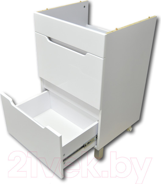 Изображение товара Тумба с умывальником Гамма Р23оФ8-У55 Софт-13055 (правый, бетон серый)