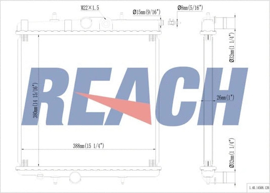 Изображение товара Радиатор системы охлаждения REACH Cooling 1.40.14568.126