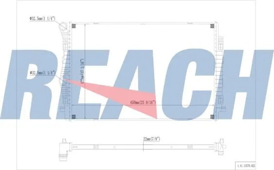 Изображение товара Радиатор системы охлаждения REACH Cooling 1.41.13578.022
