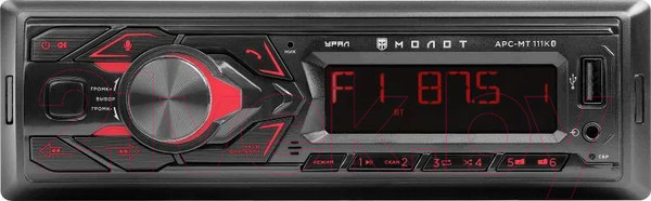 Изображение товара Автомагнитола Урал Молот АРС-МТ 111К