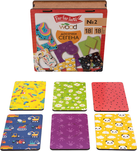 Изображение товара Развивающая игра Десятое королевство Лото Досочки Сегена № 2 Far Far Land Wood / 04836