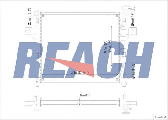 Изображение товара Радиатор системы охлаждения REACH Cooling 1.41.2336.126
