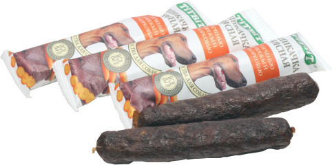 Изображение товара Лакомство для собак TiTBiT Шпикачка с печенью говяжьей и морковью St. / 311483