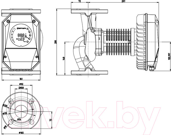 Изображение товара Циркуляционный насос IMP PUMPS NMT MAX II 50/180 F280 / 979527988
