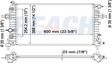 Изображение товара Радиатор системы охлаждения REACH Cooling 1.40.14335.523