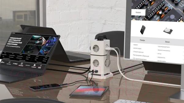 Изображение товара Сетевой фильтр Ritmix RM-292C (белый)