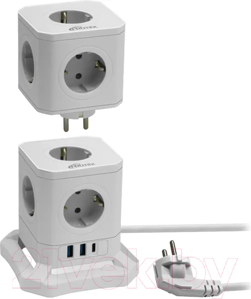 Изображение товара Сетевой фильтр Ritmix RM-292C (белый)