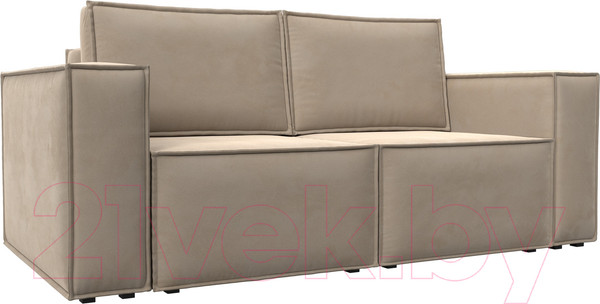 Изображение товара Диван Лига Диванов Куба мини / 121871 (велюр бежевый)