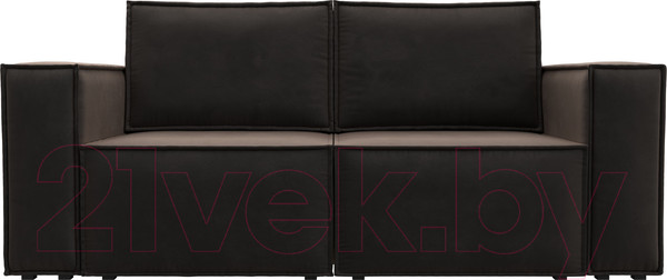 Изображение товара Диван Лига Диванов Куба мини / 121874 (велюр коричневый)