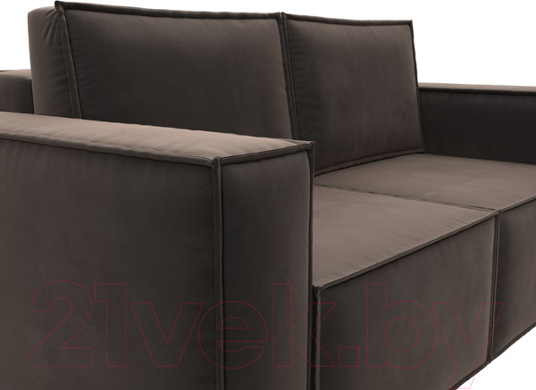 Изображение товара Диван Лига Диванов Куба мини / 121874 (велюр коричневый)