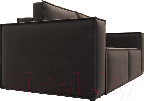 Изображение товара Диван Лига Диванов Куба мини / 121874 (велюр коричневый)