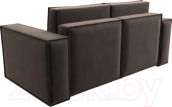 Изображение товара Диван Лига Диванов Куба мини / 121874 (велюр коричневый)
