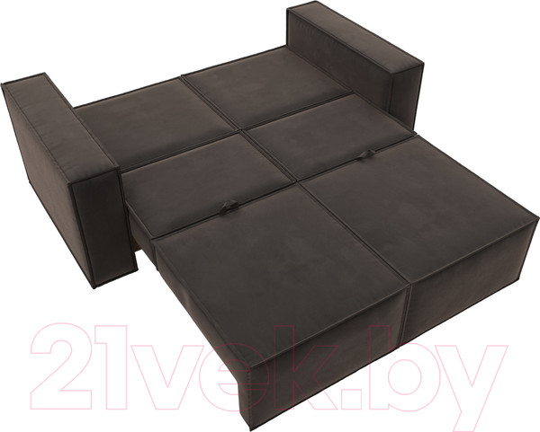 Изображение товара Диван Лига Диванов Куба мини / 121874 (велюр коричневый)