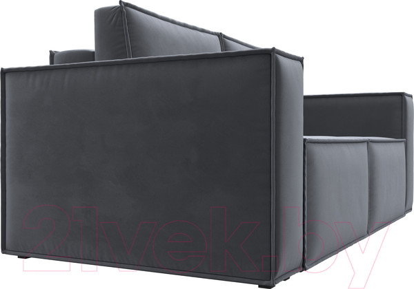 Изображение товара Диван Лига Диванов Куба мини / 121875 (велюр серый)