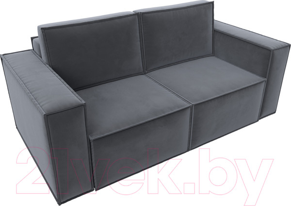 Изображение товара Диван Лига Диванов Куба мини / 121875 (велюр серый)