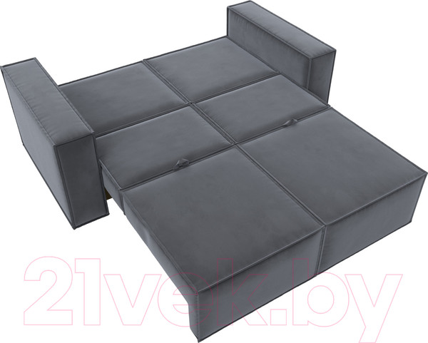 Изображение товара Диван Лига Диванов Куба мини / 121875 (велюр серый)