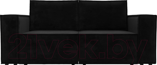 Изображение товара Диван Лига Диванов Куба мини / 121876 (велюр черный)