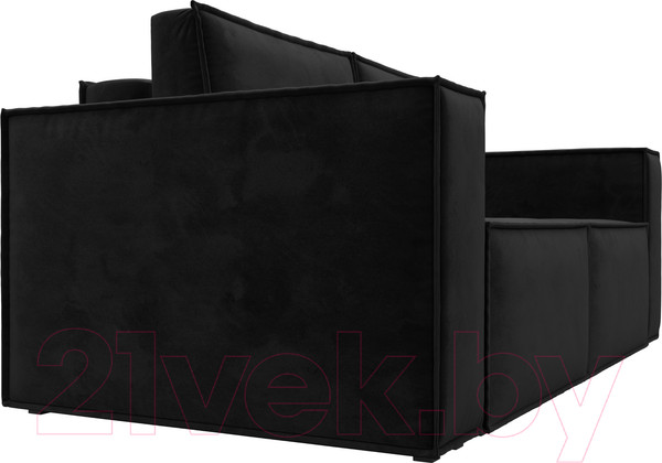 Изображение товара Диван Лига Диванов Куба мини / 121876 (велюр черный)