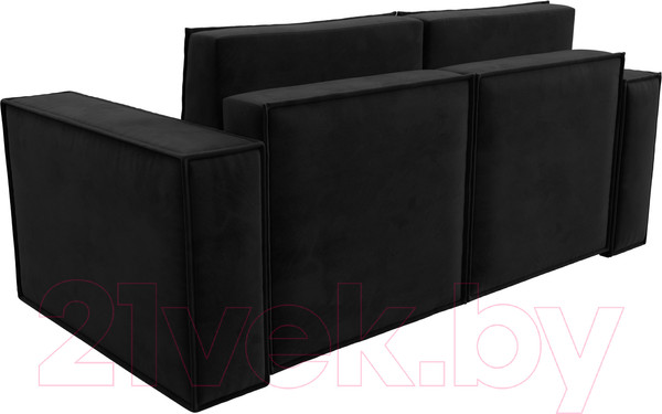 Изображение товара Диван Лига Диванов Куба мини / 121876 (велюр черный)
