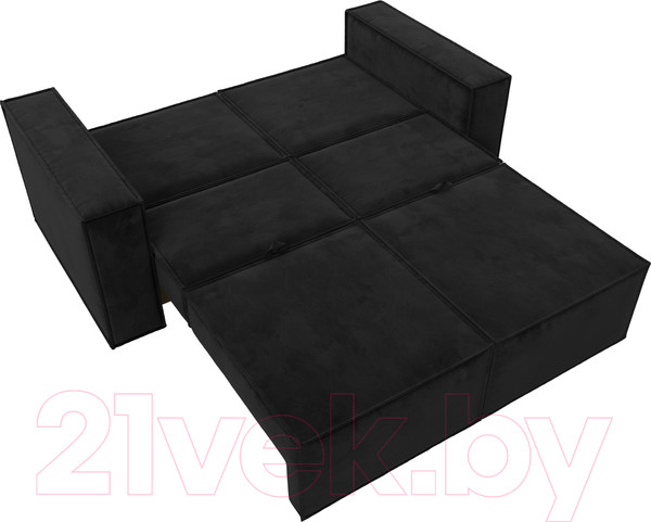 Изображение товара Диван Лига Диванов Куба мини / 121876 (велюр черный)