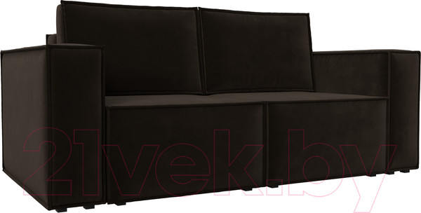 Изображение товара Диван Лига Диванов Куба мини / 121881 (микровельвет коричневый)