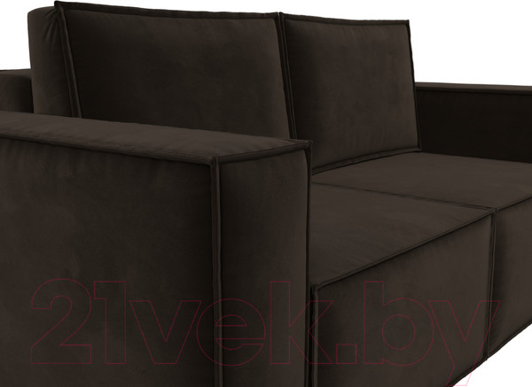 Изображение товара Диван Лига Диванов Куба мини / 121881 (микровельвет коричневый)