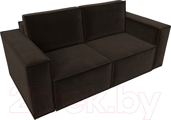 Изображение товара Диван Лига Диванов Куба мини / 121881 (микровельвет коричневый)