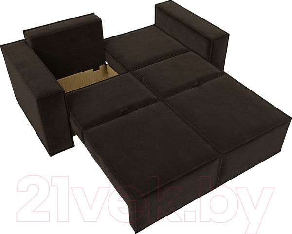 Изображение товара Диван Лига Диванов Куба мини / 121881 (микровельвет коричневый)