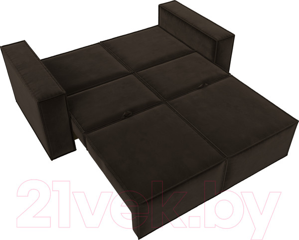 Изображение товара Диван Лига Диванов Куба мини / 121881 (микровельвет коричневый)