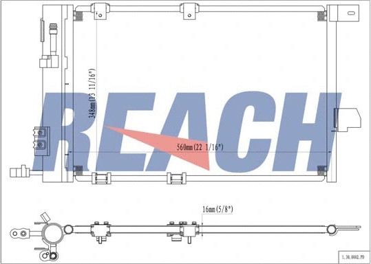 Изображение товара Радиатор кондиционера REACH Cooling 1.30.0002.PD