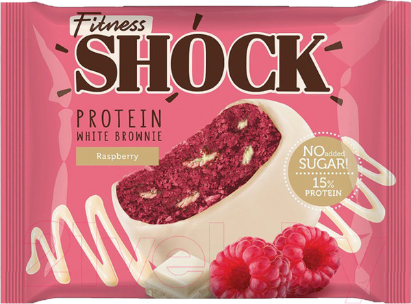 Изображение товара Набор протеинового печенья FitnesShock Брауни Малиновый (10x50г)