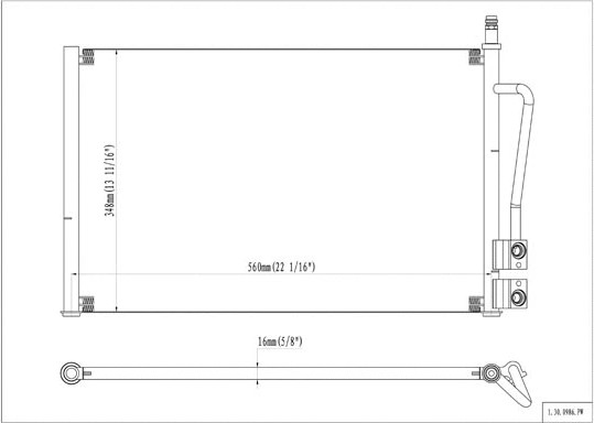 Изображение товара Радиатор кондиционера REACH Cooling 1.30.0986.P