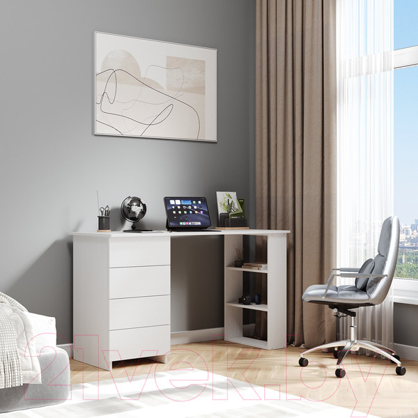 Изображение товара Письменный стол Soma СП-1 130x50 (белый)