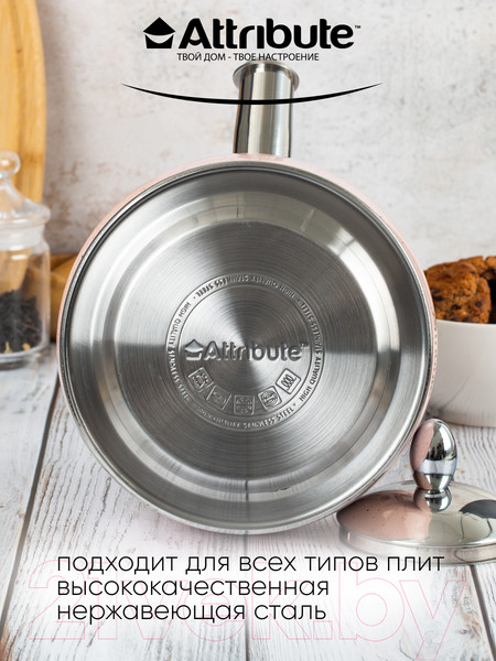 Изображение товара Чайник со свистком Attribute Natura ASN007-P (розовый)